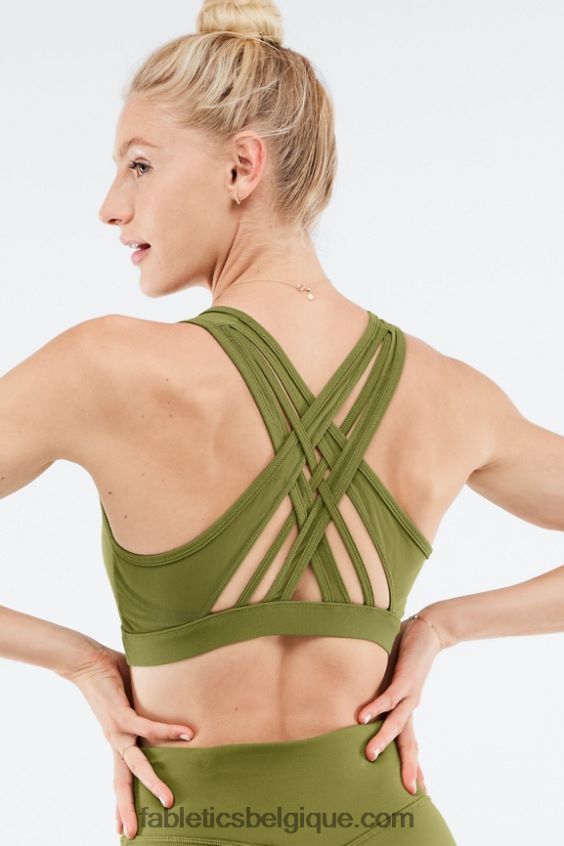 soutien-gorge de sport à impact élevé faye femmes Fabletics 404P0T1390 olive fanée