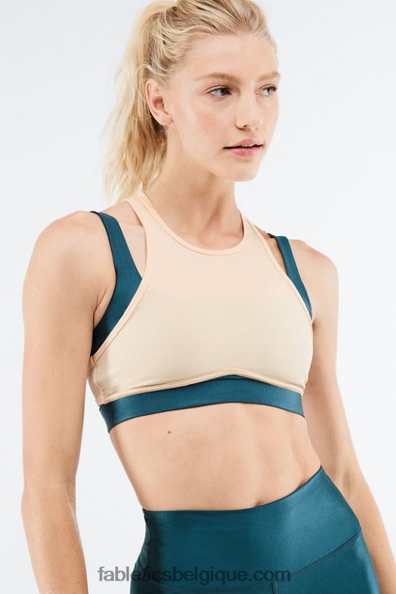 soutien-gorge de sport à impact élevé madison femmes Fabletics 404P0T1424 éclat de la vague de minuit / lever du soleil