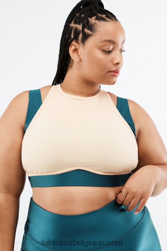 soutien-gorge de sport à impact élevé madison femmes Fabletics 404P0T1425 éclat de la vague de minuit / lever du soleil