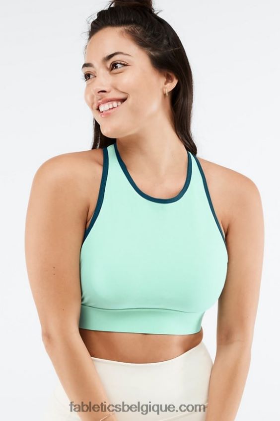 soutien-gorge de sport à impact élevé siena femmes Fabletics 404P0T1431 côte du golfe/onde de minuit