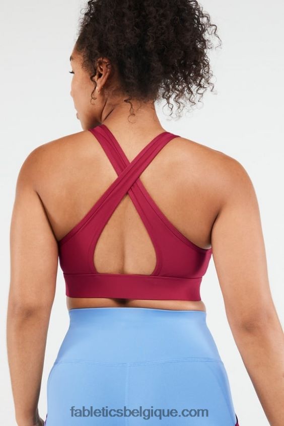 soutien-gorge de sport à impact élevé siena femmes Fabletics 404P0T1433 éclat de cerise