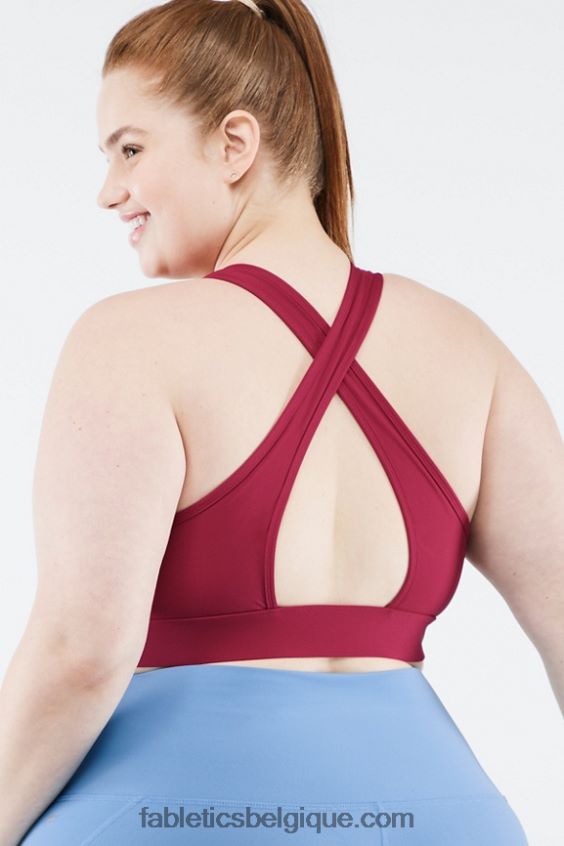 soutien-gorge de sport à impact élevé siena femmes Fabletics 404P0T1434 éclat de cerise