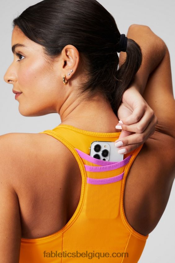 soutien-gorge de sport à impact élevé trinity 95 femmes Fabletics 404P0T1364 soleil d\'après-midi/évasion rose/graphique
