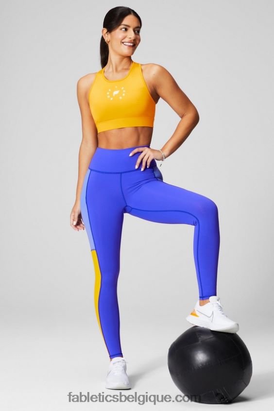 soutien-gorge de sport à impact élevé trinity 95 femmes Fabletics 404P0T1364 soleil d\'après-midi/évasion rose/graphique