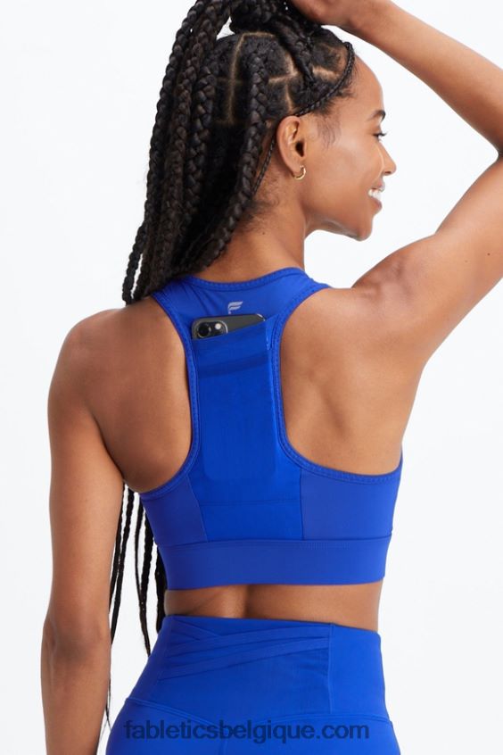 soutien-gorge de sport à impact élevé trinity 96 femmes Fabletics 404P0T1371 bleu classique
