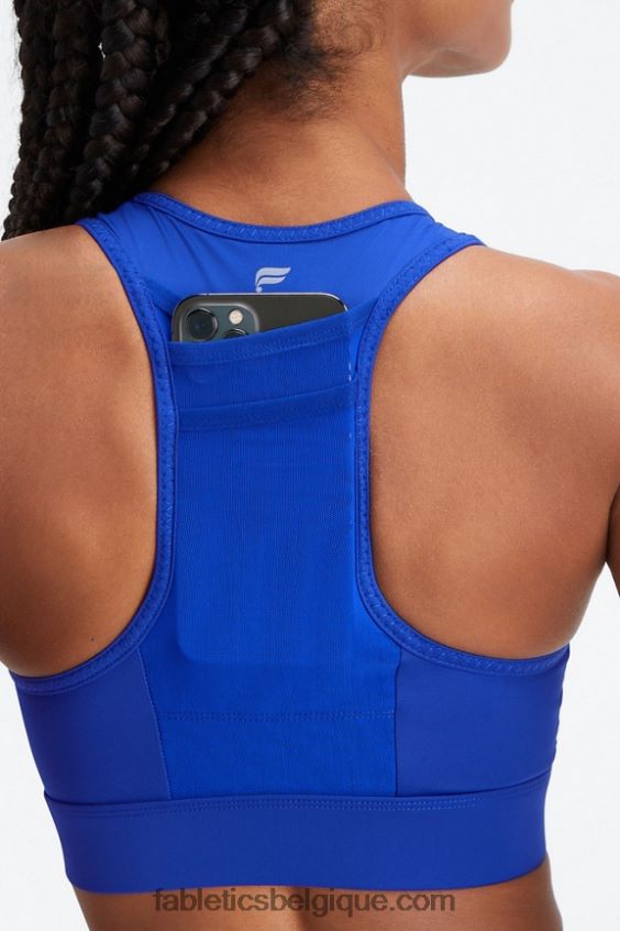 soutien-gorge de sport à impact élevé trinity 96 femmes Fabletics 404P0T1371 bleu classique