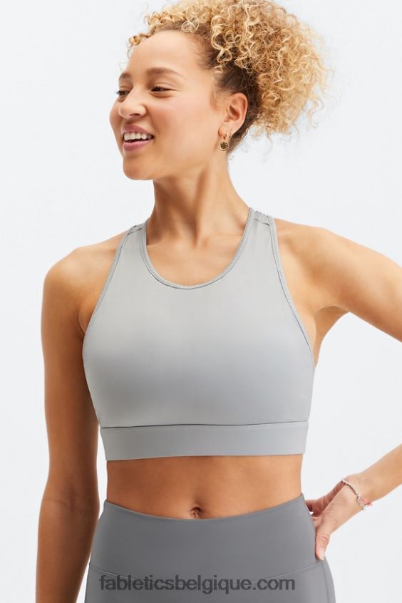 soutien-gorge de sport à impact élevé trinity 97 femmes Fabletics 404P0T1374 gris carrière/atomique