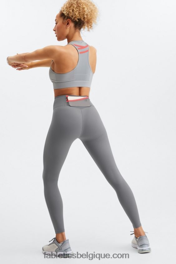 soutien-gorge de sport à impact élevé trinity 97 femmes Fabletics 404P0T1374 gris carrière/atomique