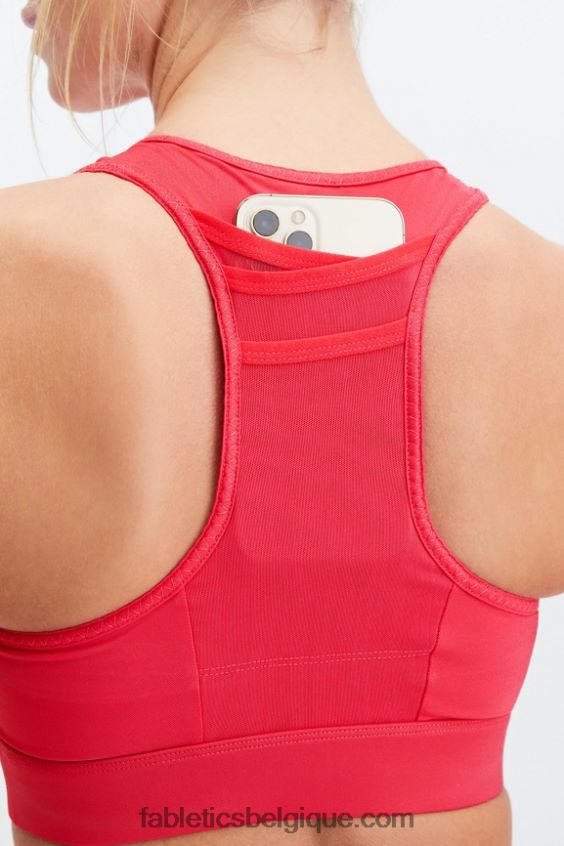 soutien-gorge de sport à impact élevé trinity 97 femmes Fabletics 404P0T1376 rouge à lèvres rouge