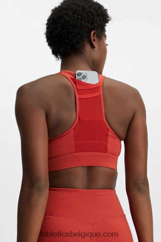 soutien-gorge de sport à impact élevé trinity 98 femmes Fabletics 404P0T1377 lave