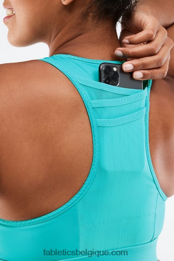soutien-gorge de sport à impact élevé trinity 98 femmes Fabletics 404P0T1378 oasis aquatique