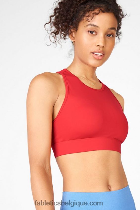soutien-gorge de sport à impact élevé trinity 98 femmes Fabletics 404P0T1380 vermillon