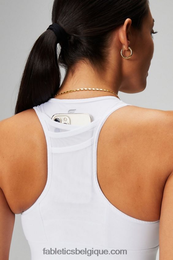 soutien-gorge de sport à impact élevé trinity 98 femmes Fabletics 404P0T1381 blanc classique