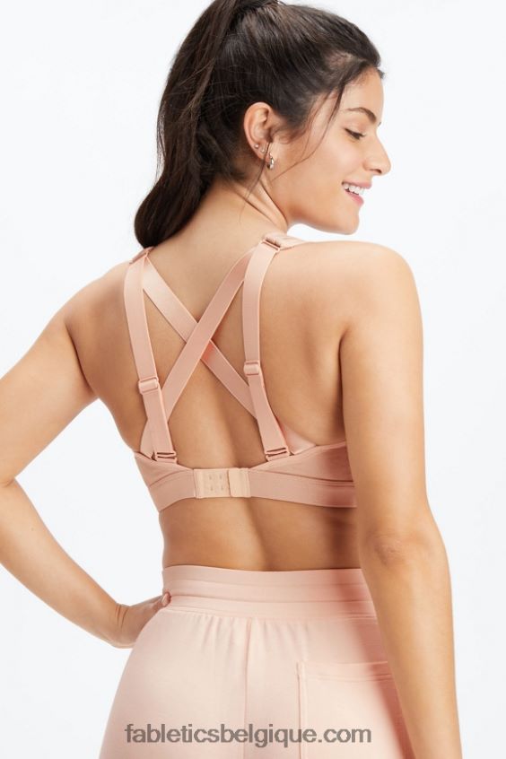 soutien-gorge de sport réglable à fort impact belle irisé femmes Fabletics 404P0T1402 éclat de teinte rose
