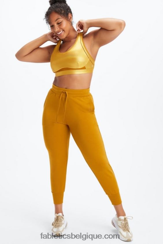 soutien-gorge de sport réglable à fort impact belle irisé femmes Fabletics 404P0T1403 éclat bronze foncé