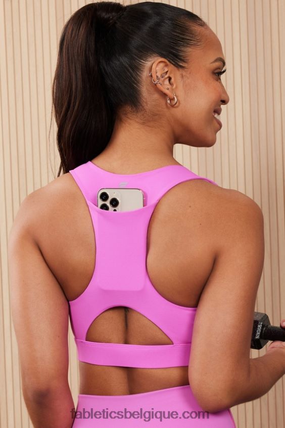 brassière de sport midi à impact moyen on-the-go 127 femmes Fabletics 404P0T1821 évasion rose