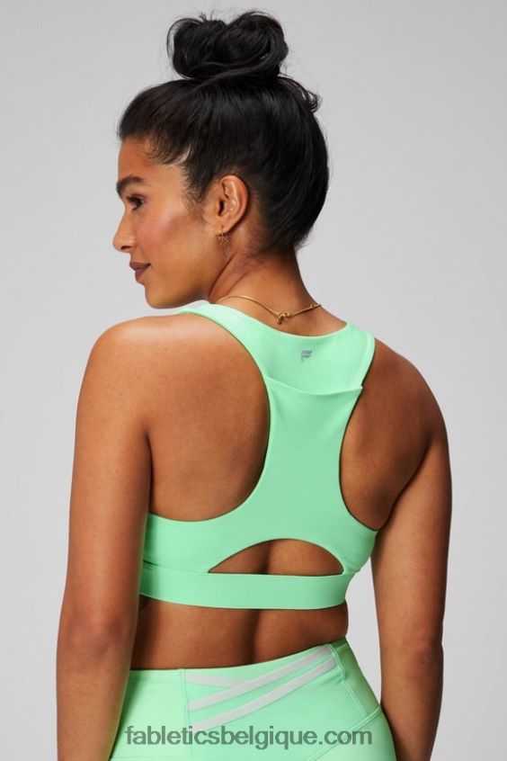 brassière de sport midi à impact moyen on-the-go 127 femmes Fabletics 404P0T1822 citron vert sucré