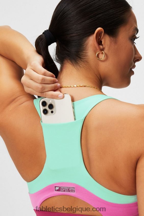 brassière de sport midi à impact moyen on-the-go 127 femmes Fabletics 404P0T1824 baie brumeuse/pop rose/joues roses