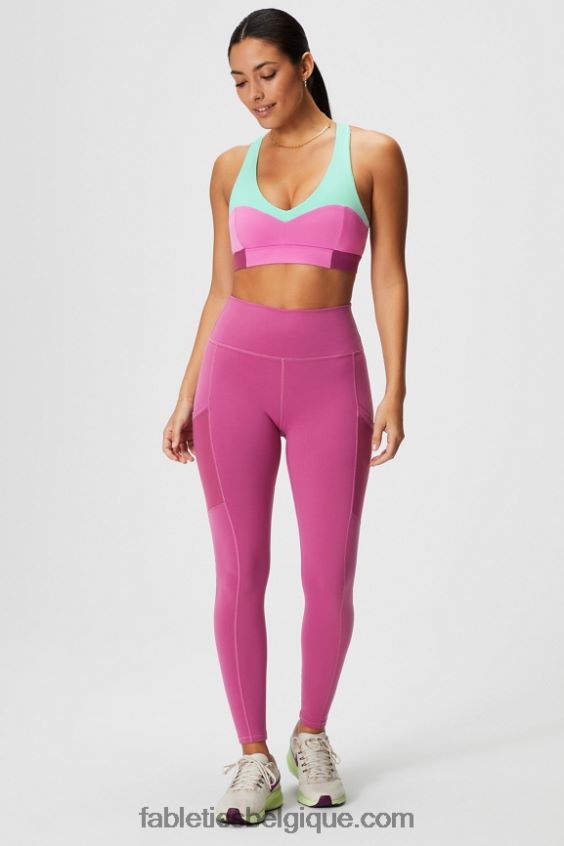 brassière de sport midi à impact moyen on-the-go 127 femmes Fabletics 404P0T1824 baie brumeuse/pop rose/joues roses