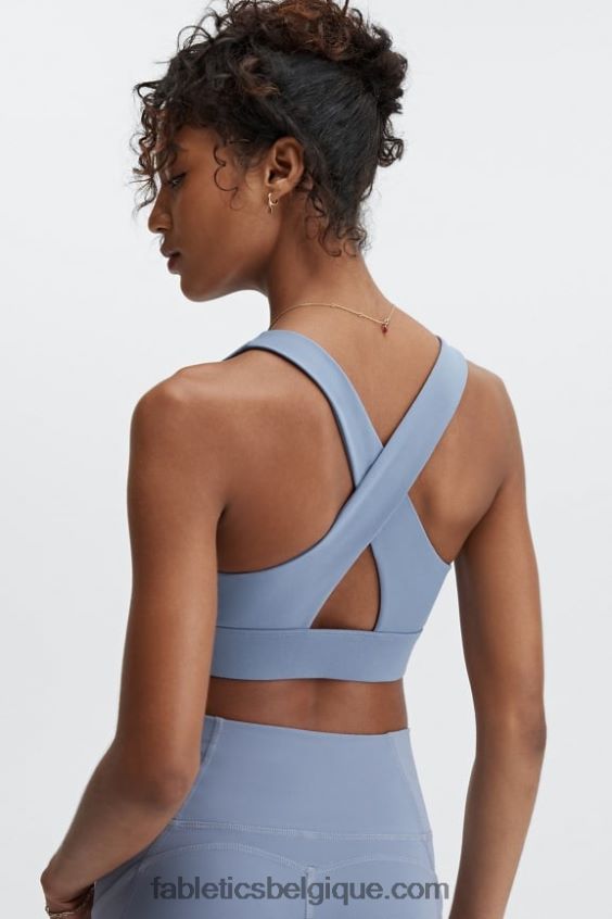 brassière de sport oasis twist 110 femmes Fabletics 404P0T1726 jean délavé