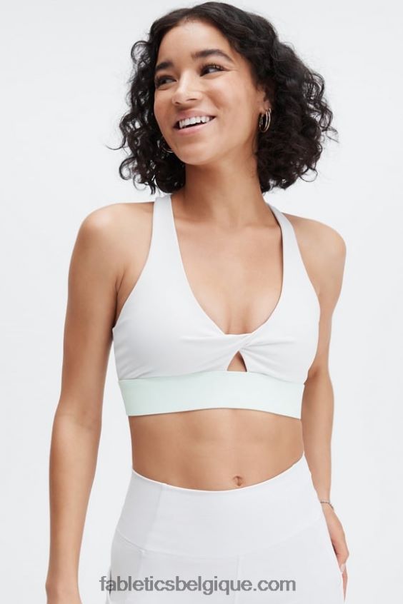 brassière de sport oasis twist 110 femmes Fabletics 404P0T1728 gris doux/glaçon