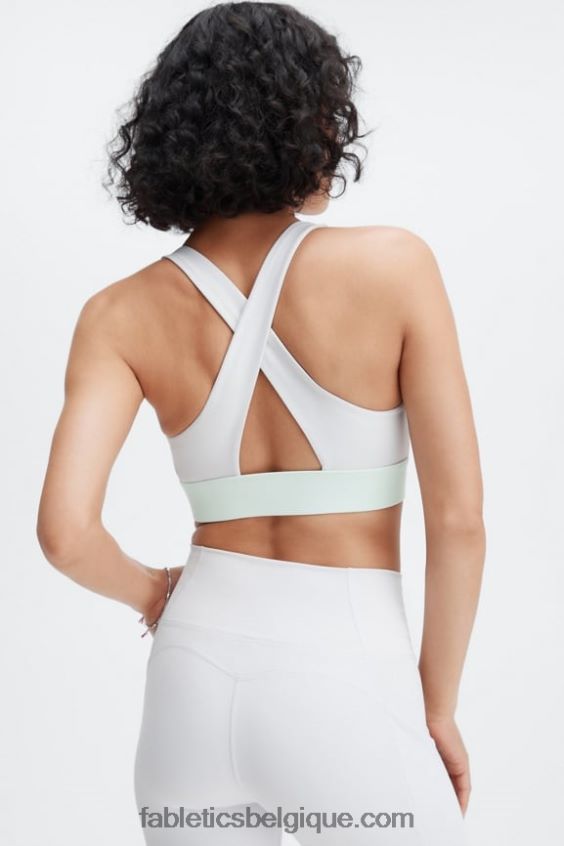 brassière de sport oasis twist 110 femmes Fabletics 404P0T1728 gris doux/glaçon