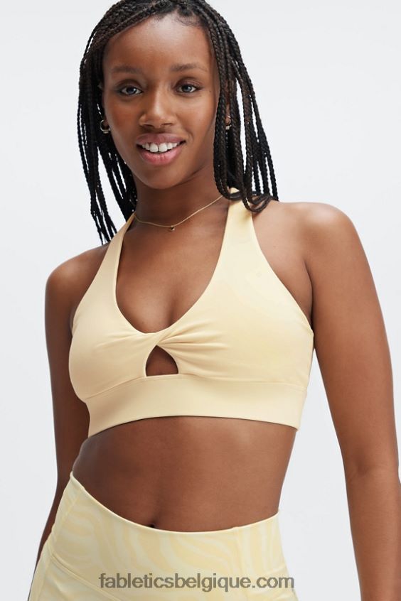 brassière de sport oasis twist 110 femmes Fabletics 404P0T1729 Babeurre