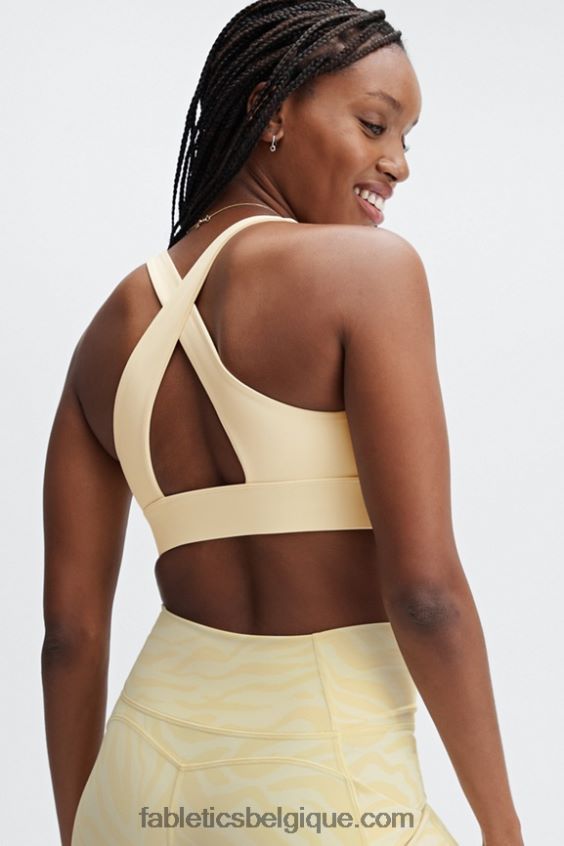brassière de sport oasis twist 110 femmes Fabletics 404P0T1729 Babeurre