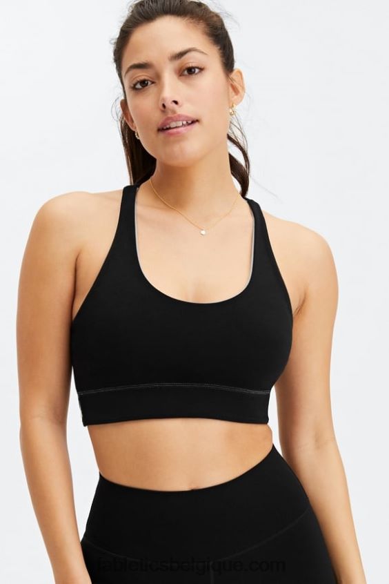 brassière de sport réversible simone sculptknit femmes Fabletics 404P0T1860 nuage de pluie/noir