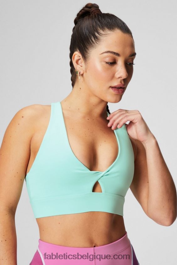 brassière de sport twist oasis 106 femmes Fabletics 404P0T1706 baie brumeuse