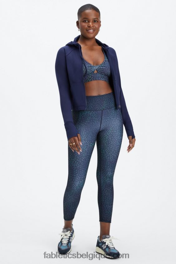 brassière de sport twist oasis 106 femmes Fabletics 404P0T1707 carte thermique léopard