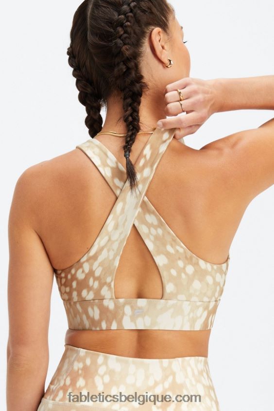 brassière de sport twist oasis 107 femmes Fabletics 404P0T1709 biche tachetée