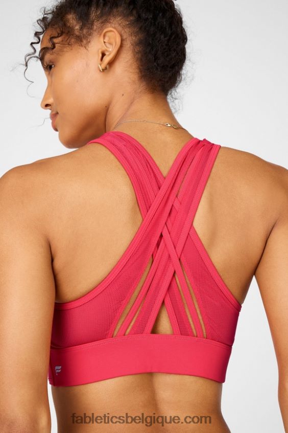 faye soutien-gorge de sport à impact moyen ii femmes Fabletics 404P0T1910 rouge à lèvres rouge