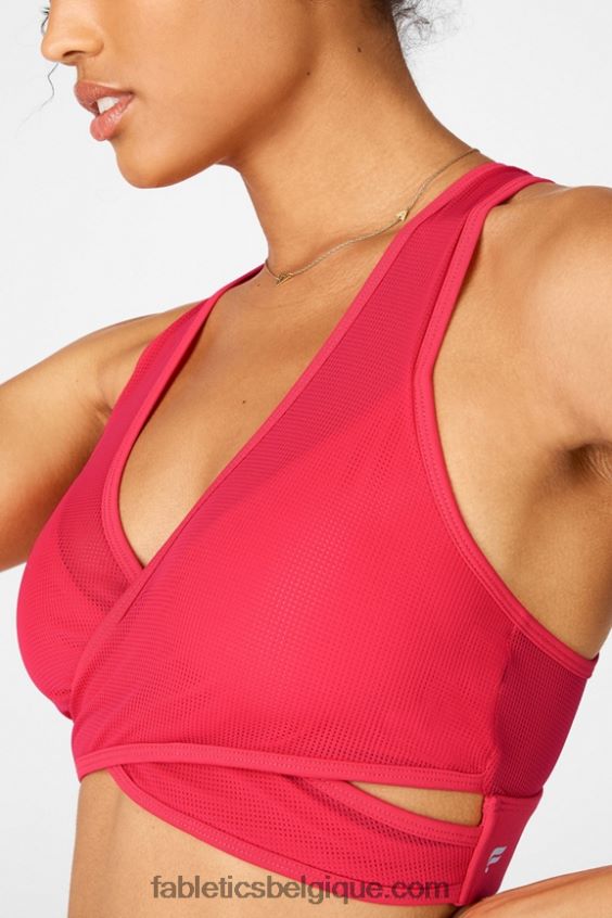 faye soutien-gorge de sport à impact moyen ii femmes Fabletics 404P0T1910 rouge à lèvres rouge