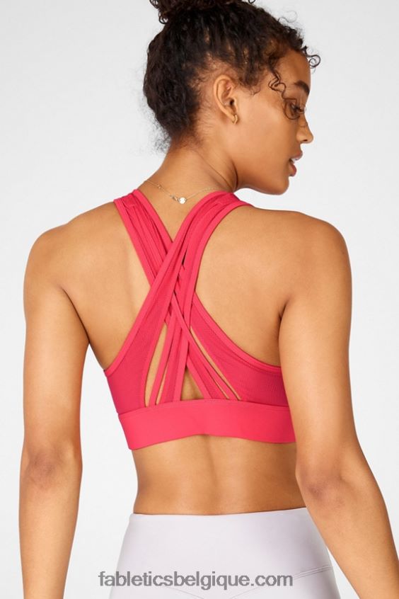faye soutien-gorge de sport à impact moyen ii femmes Fabletics 404P0T1910 rouge à lèvres rouge