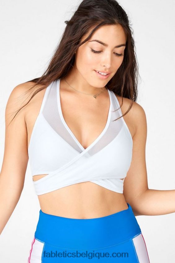 faye soutien-gorge de sport à impact moyen ii femmes Fabletics 404P0T1911 blanc