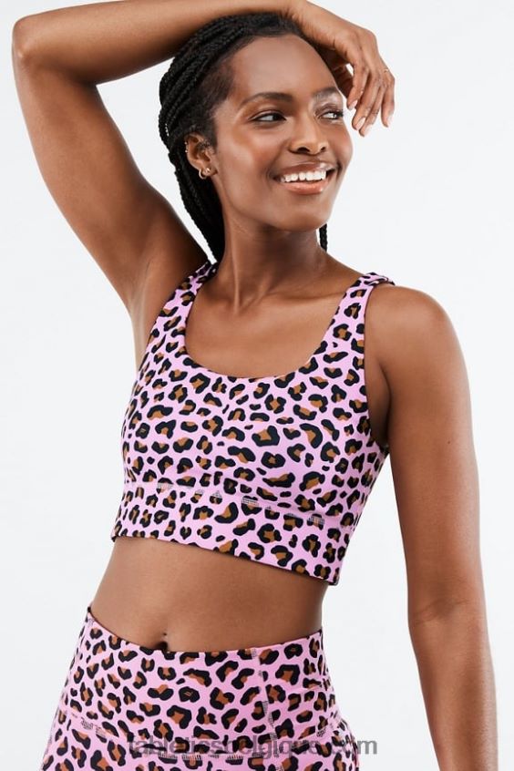 soutien-gorge de sport harlyn midi à impact moyen femmes Fabletics 404P0T1856 rose clair meru/teck