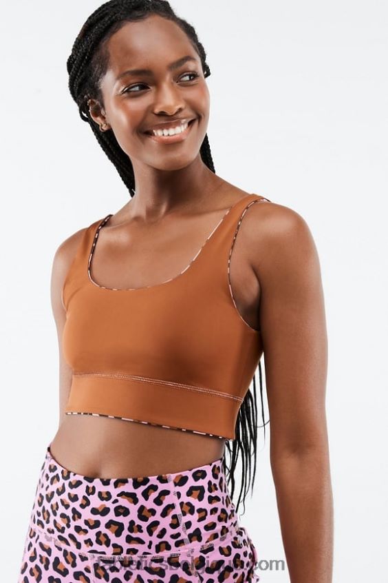soutien-gorge de sport harlyn midi à impact moyen femmes Fabletics 404P0T1856 rose clair meru/teck
