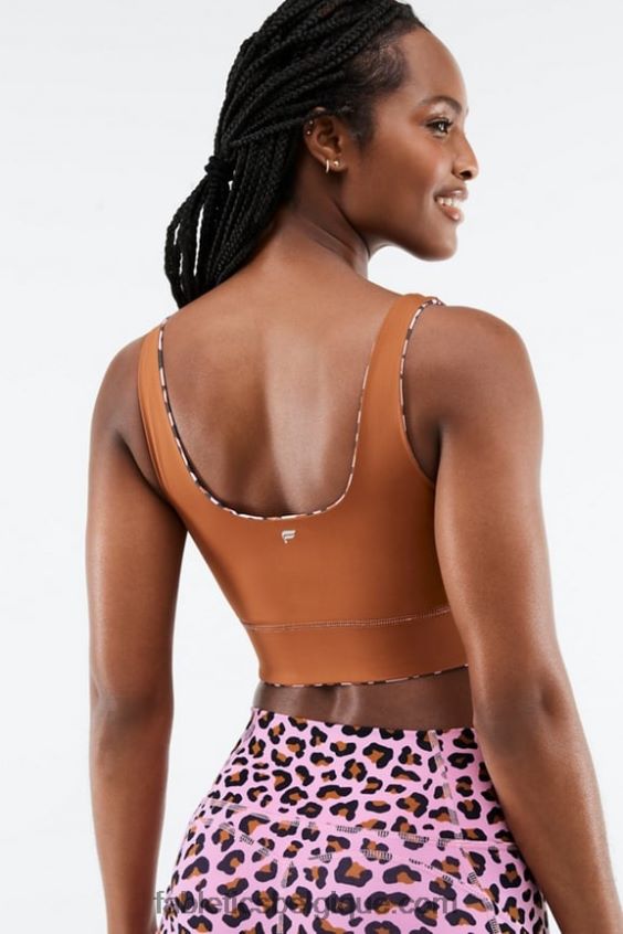 soutien-gorge de sport harlyn midi à impact moyen femmes Fabletics 404P0T1856 rose clair meru/teck