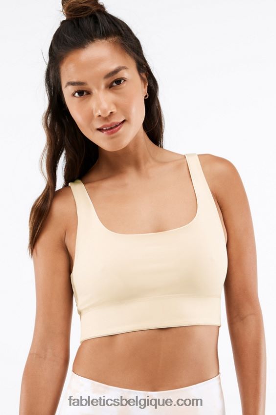 soutien-gorge de sport harlyn midi à impact moyen femmes Fabletics 404P0T1857 magma de lait de miel