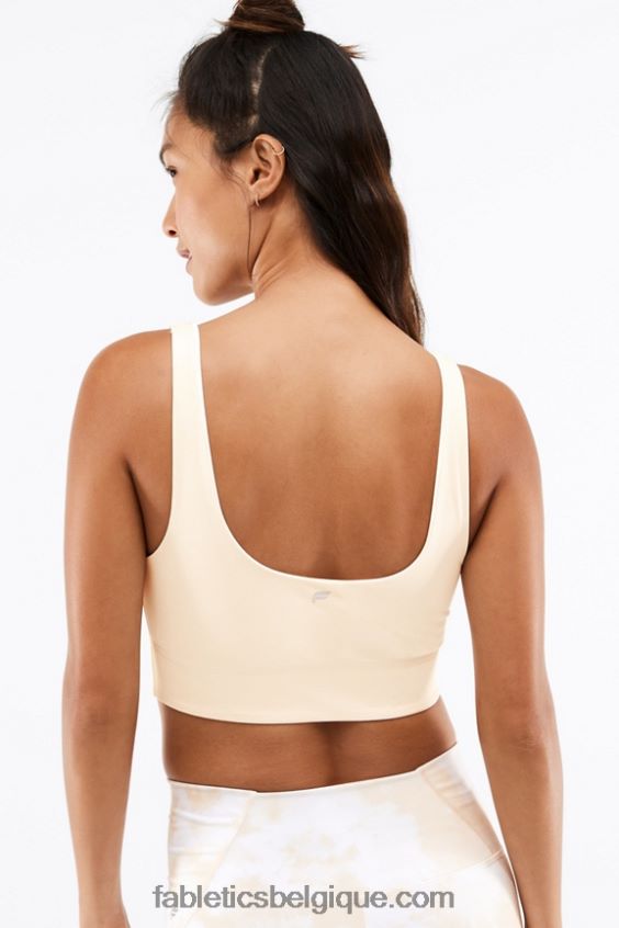 soutien-gorge de sport harlyn midi à impact moyen femmes Fabletics 404P0T1857 magma de lait de miel