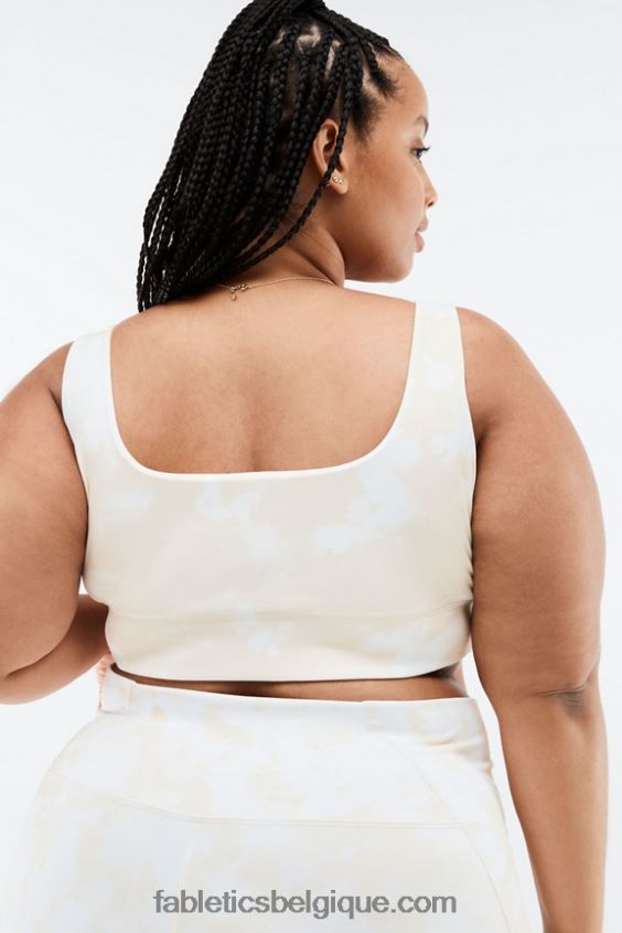 soutien-gorge de sport harlyn midi à impact moyen femmes Fabletics 404P0T1858 magma de lait de miel