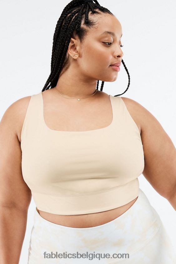 soutien-gorge de sport harlyn midi à impact moyen femmes Fabletics 404P0T1858 magma de lait de miel