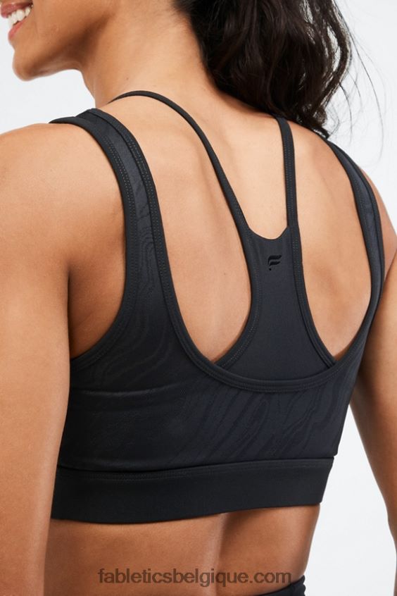 soutien-gorge de sport à impact moyen Kira femmes Fabletics 404P0T1896 noir