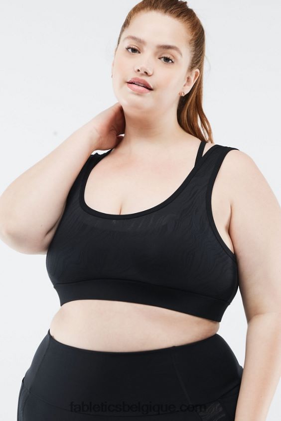 soutien-gorge de sport à impact moyen Kira femmes Fabletics 404P0T1897 noir