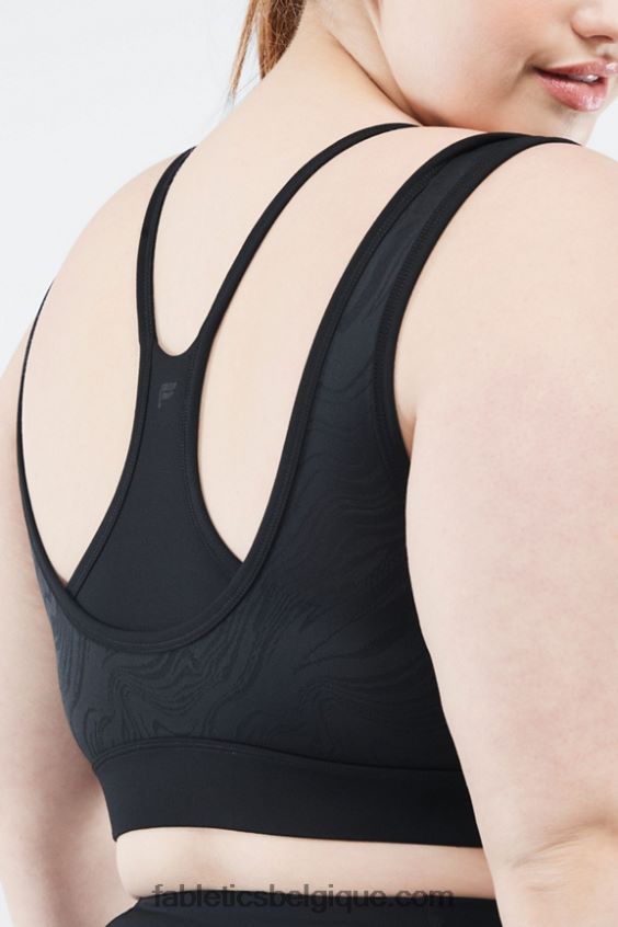 soutien-gorge de sport à impact moyen Kira femmes Fabletics 404P0T1897 noir