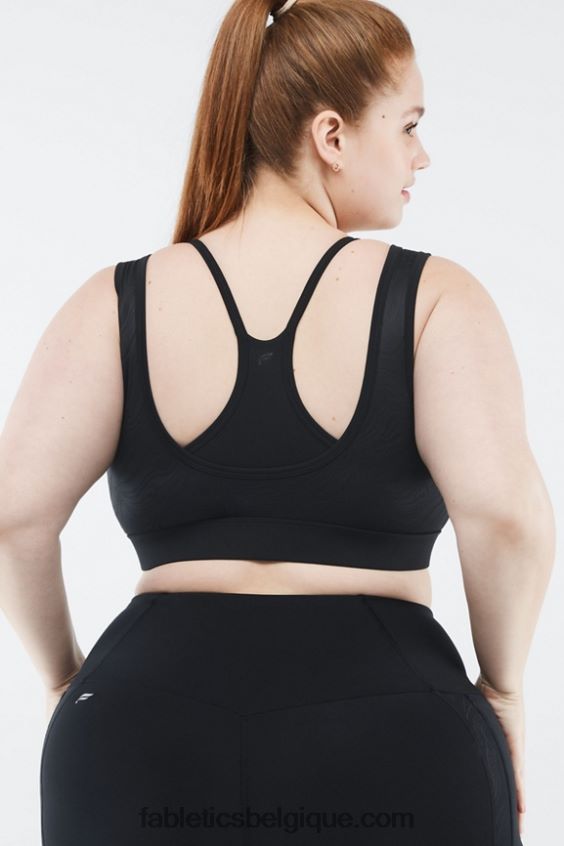 soutien-gorge de sport à impact moyen Kira femmes Fabletics 404P0T1897 noir