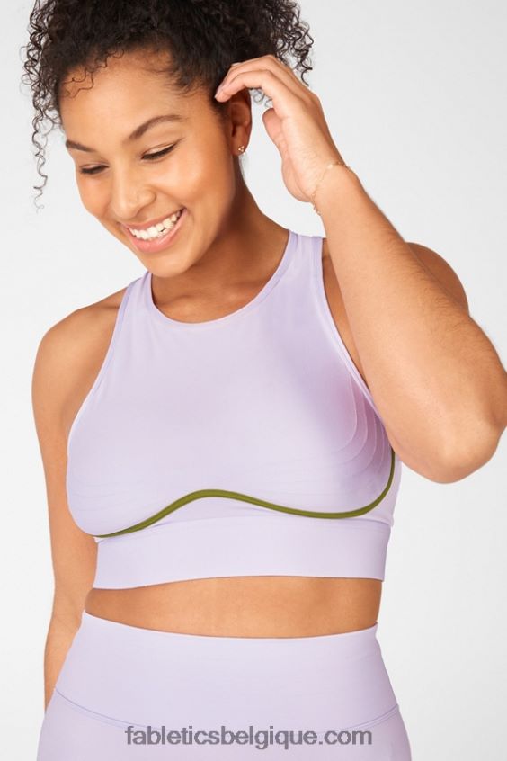soutien-gorge de sport à impact moyen blare ii femmes Fabletics 404P0T1903 lilas givré/basilic