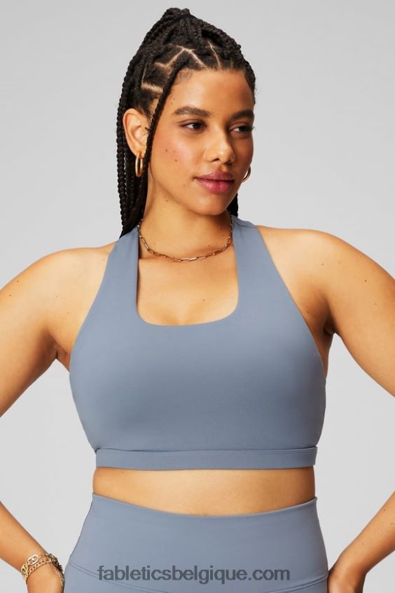 soutien-gorge de sport à impact moyen boost 118 femmes Fabletics 404P0T1774 nuage d\'orage/ombre toute la journée