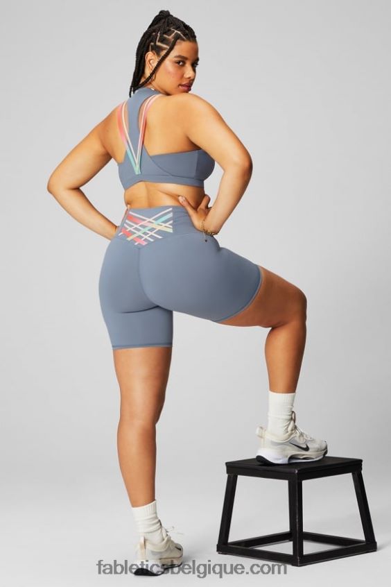 soutien-gorge de sport à impact moyen boost 118 femmes Fabletics 404P0T1774 nuage d\'orage/ombre toute la journée